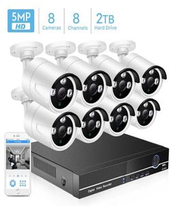 Andra CCTV -kameror ANBIUX 8CH 4MP POE Security Camera System Kit H265 PoE IP Camera IR Outdoor Waterproof Home CCTV Video Surveill6213339