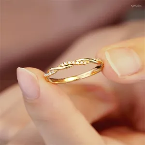 Pierścienie klastra Spring Qiaoer 925 Sterling Srebrny Diamenty o wysokiej węglowej węglowej Zamęże Kamień 18 -KLAK ZŁOTE ZŁOTE ZŁOTE Złoto Zniekształcenie Pierścień Pierścień Dobra biżuteria