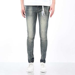 Purple Jeans Spring Slim подходит для маленьких футов в длину штаны Мужские джинсы моды
