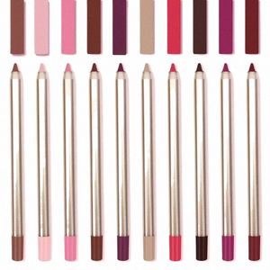 15 färger Lipliner Multicolor Waterproof LG-Last Pigment Privat etikett Läppfoder Anpassad bulk Makeup Pencil Alla läppar Tints 74st#