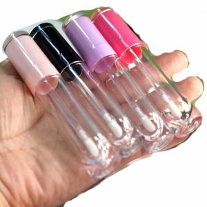 10/30/50/100pcs 8ML Clear Lip Gloss Tubos Lip Glaze Ctainer DIY Rosa Vermelho Roxo Cap Vazio Batom Lip Balm Garrafa recarregável Z9kG #