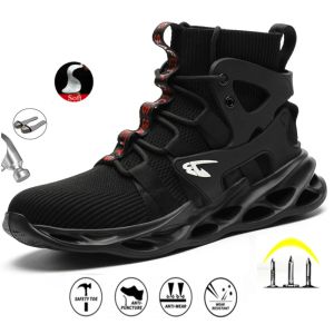 Boots Breathable Men's Safety Shoes New Work Shoes Waterproof Breathable SRA Nonslip EVA Four Breathable Men's Safety Shoes Size 48