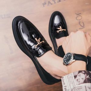 Shoes Black Glossy Casual 949 Mens Loafers Italian Brand Leather Fashion Designer High Quality Patent