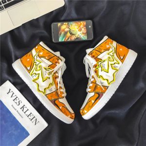 Skor het demon slayer skor män anime sneakers män hip hop skor hög topp manlig sneakers streetwear par trend skateboard skor män