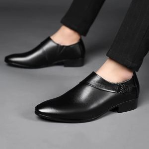 Schuhe Lederschuhe für Männer Luxus formelles Kleid Männliche Plusgröße Party Hochzeitsbüro Arbeit Slip Business Casual Oxfords Slipper Fomer