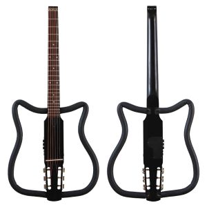 Gitarre kopflose faltbare elektrische Akustikgitarre tragbare Stille 34 Zoll Reise leise Gitarre mit klassischem Kopf
