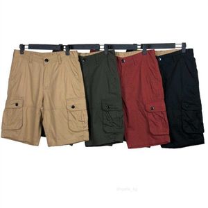 Pantaloncini Pantaloni classici estivi da uomo Moda Outdoor Cotone Cargo Badge Lettere Medio Hip Hop Quinto Casual M332t