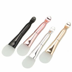 Máscara de sílica de duas cabeças Escova Profial Soft Brush Head Facial Massager Cleaning Brush Face Smear Skin Care Tools J9no #