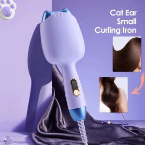 Endurecedores de 32 mm ou orelha de gato 2 barris rolos de ovo oscilando ferros de cerâmica Cingueista para ondas de praia Curling Hair Crimper Waver Hair Styling Tools