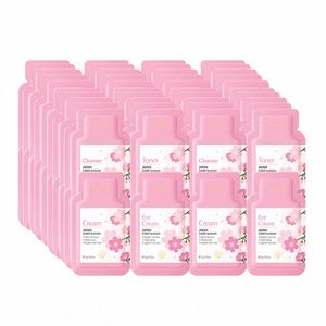 40pcs Face Skin Care Set Cherry Blossom Essence Creme Hidratante Colágeno Creme para os Olhos Rosto Ter Cleanser Kit Portátil I5Tv #