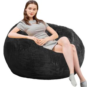 Sedia Beag con copertura in pelo di coniglio artificiale, sedia Beag in memory foam grande da 3 piedi (circa 91,4 cm), adulti/adolescenti da riempire, tessuto in pelliccia sintetica super morbida,