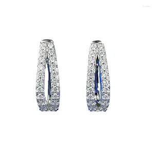 Stud Earrings SpringLady Fine Jewerly 925 Sterling Silver High Carbon Diamond Vintage Wedding Gemstone Jewelry Women