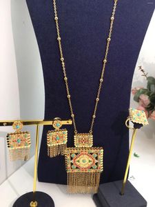 Colar brincos conjunto venda 2 pçs brinco de noiva anel pulseira conjuntos para festa de casamento feminino acessórios design