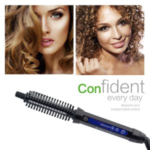 Cuidados com o cabelo curling wand modelador de cabelo ferro cerâmica ânion modelador de cabelo profundo escova de ar quente aquecimento rolo styler ferramentas cuidados com o cabelo