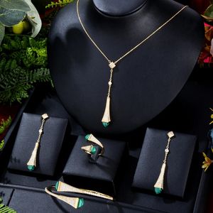 GODKI Berühmte Marke Blumen Luxus African Dubai Schmuck Sets Für Frauen Hochzeit Party Zirkon Braut Set Geschenk 240311