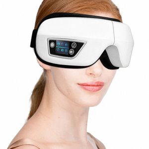 6d Smart Airbag Vibrati Eye Massager Eye Care Instrumen Aquecimento Música Bluetooth alivia fadiga e olheiras com calor B2FA #
