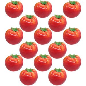 Flores decorativas 15 peças modelo de espuma de tomate artificial falsos vegetais display decoração adereço