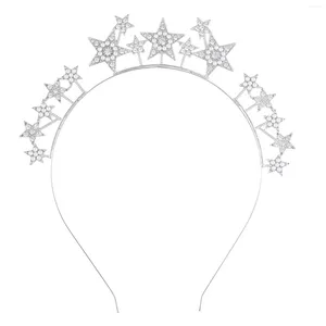 Başlıklar Kaplamalı Altın Gümüş Yıldız Kafa Bandı Ziyafet Gelinlik Etekleri için Alaşımlı El Yapımı Saç Bandı