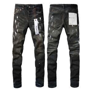 Purple Brand jeans American high street distressed black paint 9036