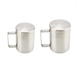 Tazze Tazza in acciaio inossidabile Tazza isolata a doppio strato Regali di compleanno Bere bicchiere Tè al latte per ristorante Ufficio Picnic