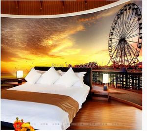 Wallpapers Custom 3D Large Mural Wallpaper Living Room Bedroom Bedside Restaurant Entrance Backdrop Ferris Wheel