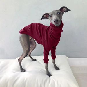 ملابس الكلاب S-5XL عالية الرقبة خيط ثنائي أرجل ملابس الحيوانات الأليفة Greyhound Whippet سترة معطف تمتد لذيذة الكلاب كبيرة الكلاب بيجاما