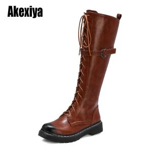 Buty Woman Buty moda wiosna jesienna kolan skórzana koronkowa kula gotycki styl vintage punkowy bukle wojskowy botki U499