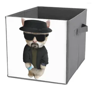 Förvaringsväskor fack Walter White Heisenberg Kitty till salu Folding Box Dust Proof kan vikas skräprum Grafik Vin