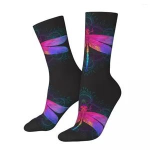 Men's Socks Retro Dragonfly Dreams Unisex Novelty Seamless Printed Crazy Crew Sock Gift