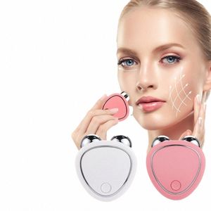 EMS ansiktsmassager Mikrokraft Face Lift Machine Roller Drawning Rejuvenati Beauty Skin Anti Wrinkle Fat Burning Slimming 97Tn#