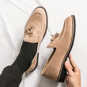 Slippers Designer Men Suede شرابات الأزرق الأخضر Oxford Brogue Shoes Moccasins حفل زفاف حفلة العودة للوطن الأحذية Zapatos Hombre