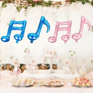 Party Decoration 4sts Birthday Aluminium Foil Balloons Musiknotera Form Creative for Wedding Anniversary