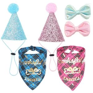 Dog Apparel Birthday Party Supplies Cute Decoration Bandana With Bow Tie Clothing Dogs Costumes For Weddings Parties Or