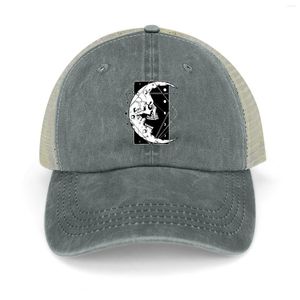 Berets Skull Moon Cowboy Chapéu Boné de Beisebol Luxo Beach Outing Bonito Mulheres Homens