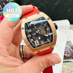 Горячие наручные часы с механизмом RM, мужские часы серии RM005, розовое золото 18 карат, дисплей даты, знаменитые швейцарские часы