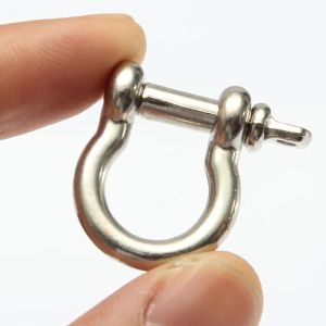 Paracord Anchor Shackle Screw Pin för Paracord utomhus camping överlevnad rep överlevnadsarmband oshaped rostfritt stål bojor