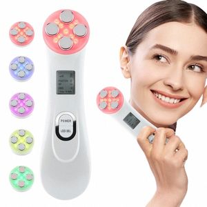 RA周波数皮膚締めRFリフティングマシン5 in 1 LED Phot Light Therapy EMS MicroCurrent Face Massager Anti Wrinkle N5au＃