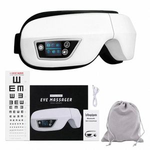 Eye Massager Smart Airbag Vibrati Eye Care Instrumen Aquecimento Bluetooth Música Alivia Fadiga E Olheiras Rugas Remover 364n #