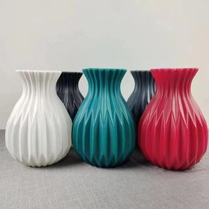 Vases Plastic Vase Elegant Flower For Home Decoration Fine Workmanship Arrangements Pot Modern Room Ornament Wedding