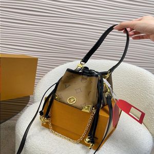 Top Luxury Handbag Designer Kofuku Bag Nano Mini Bucket Bag Women's Handbag Crossbody Bag Shoulder Bag Chain Bag Purse Gold Metal Sxqn