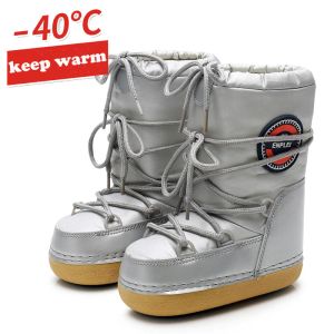 Boots Designer Brand Women Boots Waterproof Ski Snow Boots Winter Shoes Ladies Warm Plush Midcalf Boots Platform Nonslip Size 2742