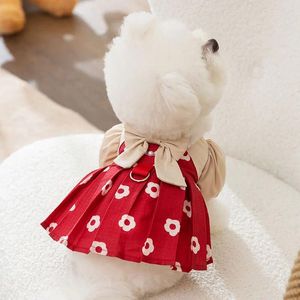 Cão vestuário jóias bowknot saia roupas vestido moda cães roupas kawaii pequeno animal de estimação doce traje outono inverno ropa para perro