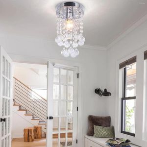 Ceiling Lights FRIXCHUR Crystal Chandelier Modern Flush Mount Light Fixture Small For Bedrooms Entryway Kitchen Hallway