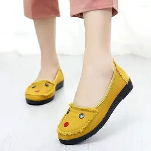 Casual Shoes 2024 Beijing Cloth Women Flat Heel Non-Slip Soft Soles Breathable Leisure Middle-Aged And Elderly Mothers Work