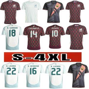 2024 Mexiko CHICHARITO Herren Fußballtrikots 24 25 H. LOZANO A. GUARDADO O.PINEDA Home Away Wear R. JIMENEZ Nationalmannschaft Fußballtrikot Fans Version