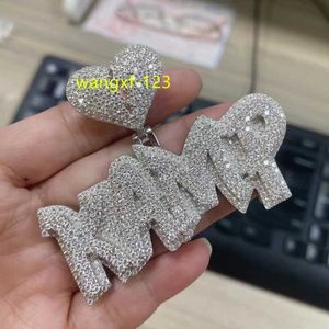 925 Sterling Silver 통과 테스트 Moissanite Dimond 커스텀 이름 펜던트 목걸이 보석 선물 남성 여성