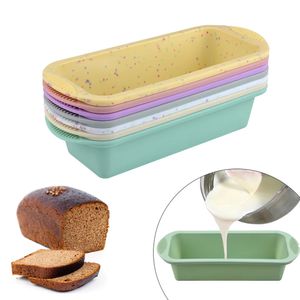 Rectangular Silicone Bread Pan Mold Toast Cake Tray Long Square Mould Bakeware Nonstick Baking Tools 240318