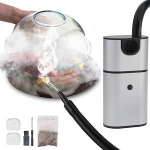 Máquina de fumaça de malha, cozinha molecular, gerador de fumaça fria, queima de carne, armas para coquetel, bife, acessórios para churrasco