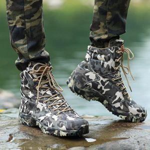 أحذية الرجال العسكرية تكتيكية الأحذية الينابيع مقاوم للماء القماش التمويه التخييم الرحلات الحذاء رجل يتسلق أحذية المشي لمسافات طويلة في الهواء الطلق