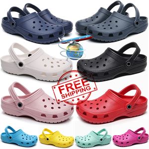 crocs clog sandaler glider designer tofflor skor korsar skjutreglage män kvinnor klassisk utomhus sommar gul vit svart lila blå brun kräm röd rosa j3-m11